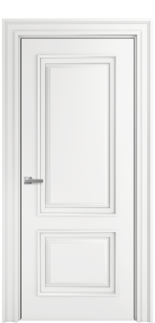 Дверь межкомнатная Палермо 2 Цвет Белый Покрытие Эмаль  Наличник Лацио 110 Цена 28925
