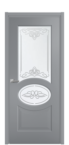 Дверь межкомнатная Lina 6 Цвет Гриджио Покрытие Эмаль  Наличник L 50 Цена 47468