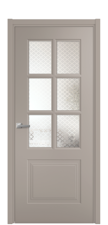 Дверь межкомнатная Paulo 1 Цвет Какао Покрытие Эмаль  Наличник L 50 Цена 42250