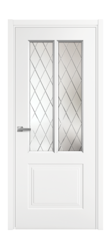 Дверь межкомнатная Paulo 2 Цвет Белый Покрытие Эмаль  Наличник L 50 Цена 41980