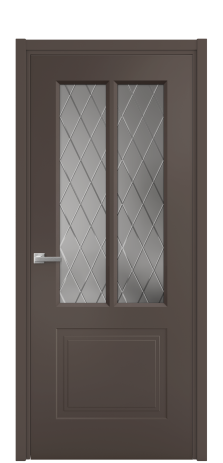 Дверь межкомнатная Paulo 2 Цвет Коричневый Покрытие Эмаль  Наличник L 50 Цена 43773