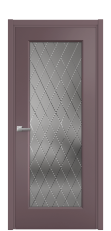 Дверь межкомнатная Rino 1 Цвет Лиловый Покрытие Эмаль  Наличник L 50 Цена 44758