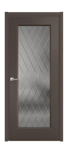 Дверь межкомнатная Rino 1 Цвет Коричневый Покрытие Эмаль  Наличник L 50 Цена 44758