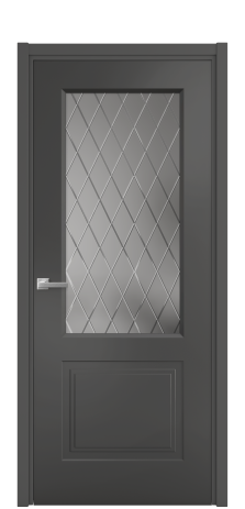 Дверь межкомнатная Rino 2 Цвет Антрацит Покрытие Эмаль  Наличник L 50 Цена 44558