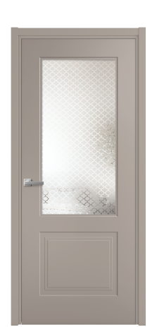 Дверь межкомнатная Rino 2 Цвет Какао Покрытие Эмаль  Наличник L 50 Цена 42250