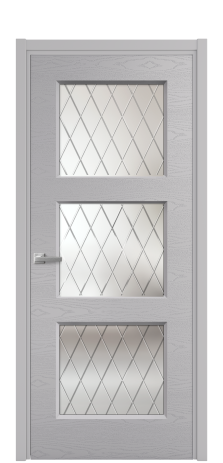 Дверь межкомнатная Рино 3 Цвет Галечный Brash Покрытие Эмаль брашированная  Наличник L 50 Цена 45950