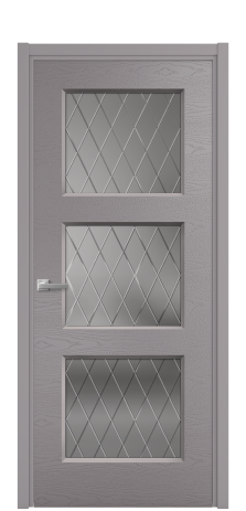 Дверь межкомнатная Рино 3 Цвет Ирис Brash Покрытие Эмаль брашированная  Наличник L 50 Цена 46500