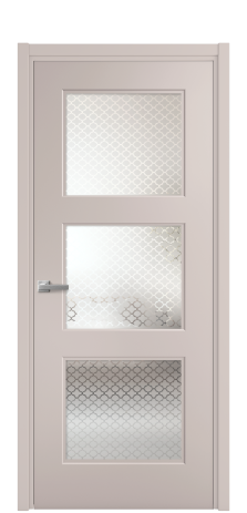 Дверь межкомнатная Rino 3 Цвет Пудра Покрытие Эмаль  Наличник L 50 Цена 42335