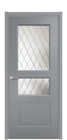 Дверь межкомнатная Рино 4 Цвет Гриджио Покрытие Эмаль  Наличник L 50 Цена 43293