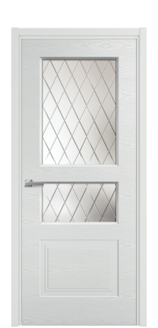 Дверь межкомнатная Рино 4 Цвет Облачный Brash Покрытие Эмаль брашированная  Наличник L 50 Цена 45950