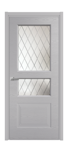 Дверь межкомнатная Рино 4 Цвет Галечный Brash Покрытие Эмаль брашированная  Наличник L 50 Цена 45950