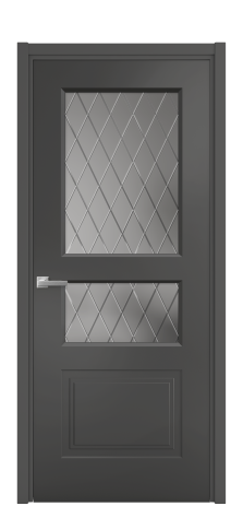 Дверь межкомнатная Rino 4 Цвет Антрацит Покрытие Эмаль  Наличник L 50 Цена 43843