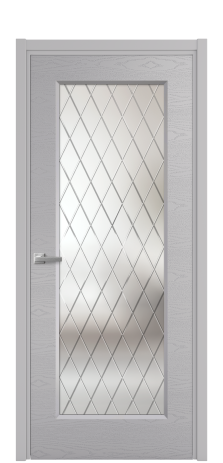 Дверь межкомнатная Плэйн 1 Цвет Галечный Brash Покрытие Эмаль брашированная  Наличник L 50 Цена 45665