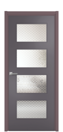 Дверь межкомнатная Плэйн 4 Цвет Фиолетовый Покрытие Эмаль  Наличник L 50 Цена 42528