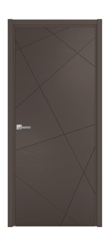 Дверь межкомнатная Twist 01 Цвет Коричневый Brash Покрытие Эмаль брашированная  Наличник L 50 Цена 46325