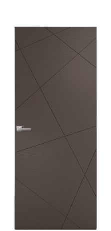 Дверь межкомнатная Twist 01 Цвет Коричневый Brash Покрытие Эмаль брашированная  Наличник Скрытый короб хром Цена 46300