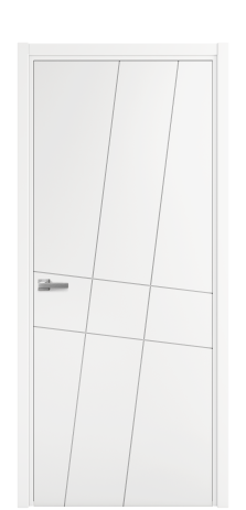 Дверь межкомнатная Twist 02 Цвет Белый Покрытие Эмаль  Наличник L 50 Цена 39475