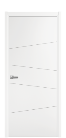 Дверь межкомнатная Twist 03 Цвет Белый Покрытие Эмаль  Наличник L 50 Цена 39475