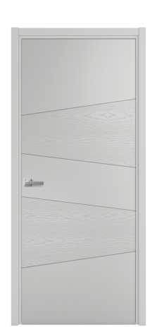 Дверь межкомнатная Twist 03 Цвет Телегрей Brash Покрытие Эмаль брашированная  Наличник L 50 Цена 46325