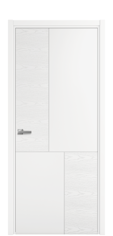 Дверь межкомнатная Линия 04 Цвет Белый Brash Покрытие Эмаль брашированная  Наличник L 50 Цена 46325