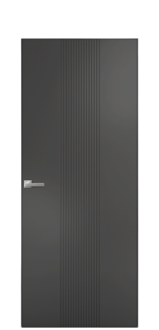 Дверь межкомнатная Меццо 11 Цвет Антрацит Покрытие Эмаль  Наличник Скрытый короб хром Цена 43793