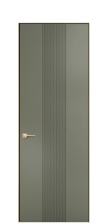 Дверь межкомнатная Меццо 11 Цвет Зеленый Покрытие ЭМАЛИ Эмаль Наличник Скрытый короб золото Цена 48325
