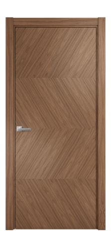 Дверь межкомнатная Юнит 01 Цвет Американский Орех Покрытие Шпон натуральный  Наличник L 75 Цена 62600