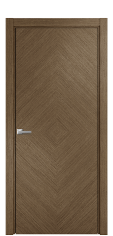 Дверь межкомнатная Юнит 02 Цвет Дуб Шоколад Покрытие Шпон масло  Наличник L 75 Цена 60675