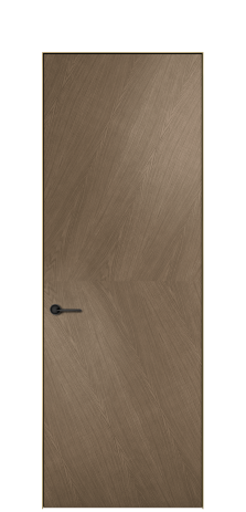 Дверь межкомнатная Юнит 03 Цвет Дуб Мускат Покрытие ШПОН Дуб Наличник  Скрытый короб золото Цена 56906