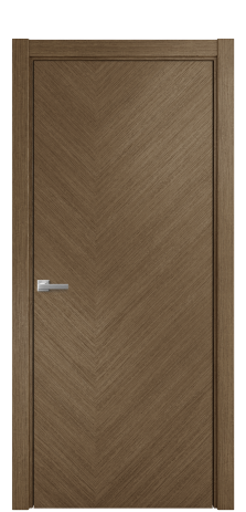 Дверь межкомнатная Юнит 05 Цвет Дуб Шоколад Покрытие Шпон масло  Наличник L 75 Цена 56675