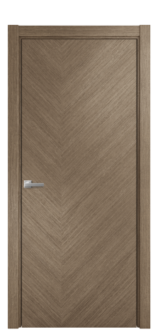 Дверь межкомнатная Юнит 05 Цвет Дуб Кофе Покрытие Шпон масло  Наличник Скрытый короб хром Цена 15600