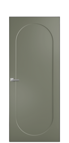 Дверь межкомнатная Anse 1 Цвет Зеленый Покрытие Эмаль  Наличник Скрытый короб хром Цена 45893