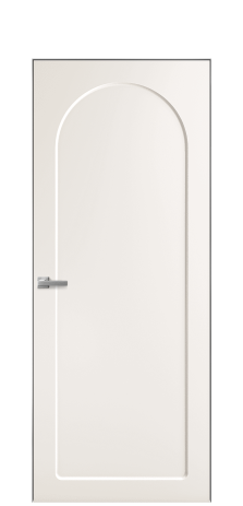 Дверь межкомнатная Anse 3 Цвет Молочный Покрытие Эмаль  Наличник Скрытый короб хром Цена 44450