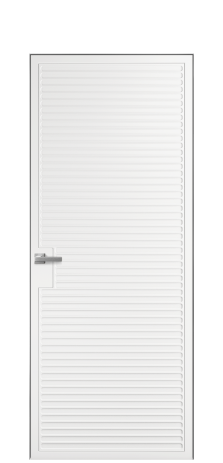 Дверь межкомнатная Space 01 Цвет Белый Покрытие Эмаль  Наличник Скрытый короб хром Цена 49450