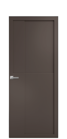 Дверь межкомнатная Подио 02 Цвет Коричневый Покрытие Эмаль  Наличник Скрытый короб хром Цена 51143