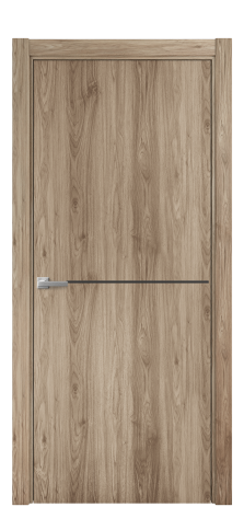 Дверь межкомнатная Slot 10-001 Цвет Орех смоук Покрытие ПВХ ПОД ДЕРЕВО Наличник L 75 Цена 31200