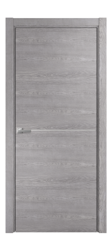 Дверь межкомнатная Slot 10-001 Цвет Дуб Кварц Покрытие Шпон натуральный  Наличник L 75 Цена 48750