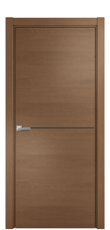 Дверь межкомнатная Slot 10-001 Цвет Дуб Темный Покрытие Шпон натуральный  Наличник L 75 Цена 48750