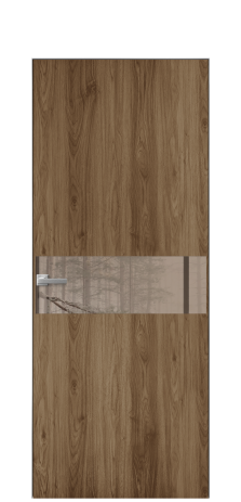 Дверь межкомнатная Ветро 11 Цвет Орех классический Покрытие ПВХ ПОД ДЕРЕВО Наличник Скрытый короб хром Цена 41500