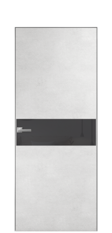 Дверь межкомнатная Ветро 11 Цвет Бетон известковый Покрытие ПВХ ФАКТУРНЫЕ Наличник Скрытый короб хром Цена 41000