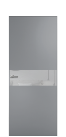 Дверь межкомнатная Ветро 11 Цвет Гриджио Покрытие Эмаль  Наличник Скрытый короб хром Цена 47548