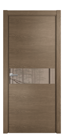 Дверь межкомнатная Ветро 11 Цвет Дуб Мускат Покрытие Шпон натуральный  Наличник L 75 Цена 52150