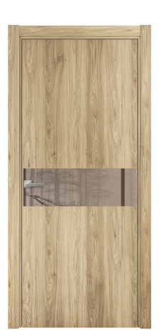 Дверь межкомнатная Ветро 11 Цвет Орех светлый Покрытие ПВХ ПОД ДЕРЕВО Наличник L 75 Цена 9200