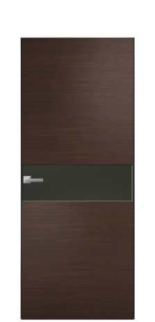 Дверь межкомнатная Ветро 11 Цвет Дуб Темный Покрытие Шпон натуральный  Наличник Скрытый короб хром Цена 49950