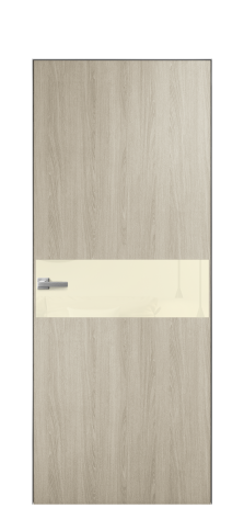 Дверь межкомнатная Vetro 11 Цвет Мадейра песок Покрытие ПВХ ПОД ДЕРЕВО Наличник Скрытый короб хром Цена 41000