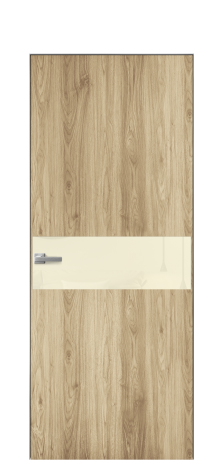 Дверь межкомнатная Vetro 11 Цвет Орех светлый Покрытие ПВХ ПОД ДЕРЕВО Наличник Скрытый короб хром Цена 41000