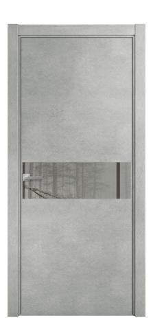 Дверь межкомнатная Vetro 11 Цвет Бетон серый Покрытие ПВХ ФАКТУРНЫЕ Наличник L 75 Цена 34600