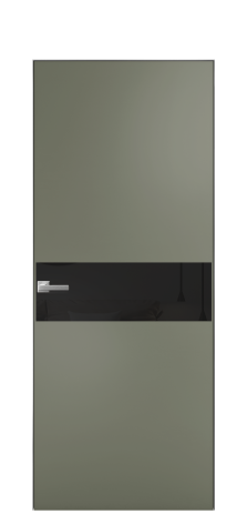 Дверь межкомнатная Vetro 11 Цвет Зеленый Покрытие Эмаль  Наличник Скрытый короб хром Цена 47048