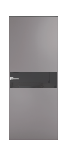 Дверь межкомнатная Vetro 11 Цвет Ирис Покрытие Эмаль  Наличник Скрытый короб хром Цена 45550