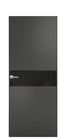 Дверь межкомнатная Vetro 11 Цвет Антрацит Покрытие Эмаль  Наличник Скрытый короб хром Цена 47048